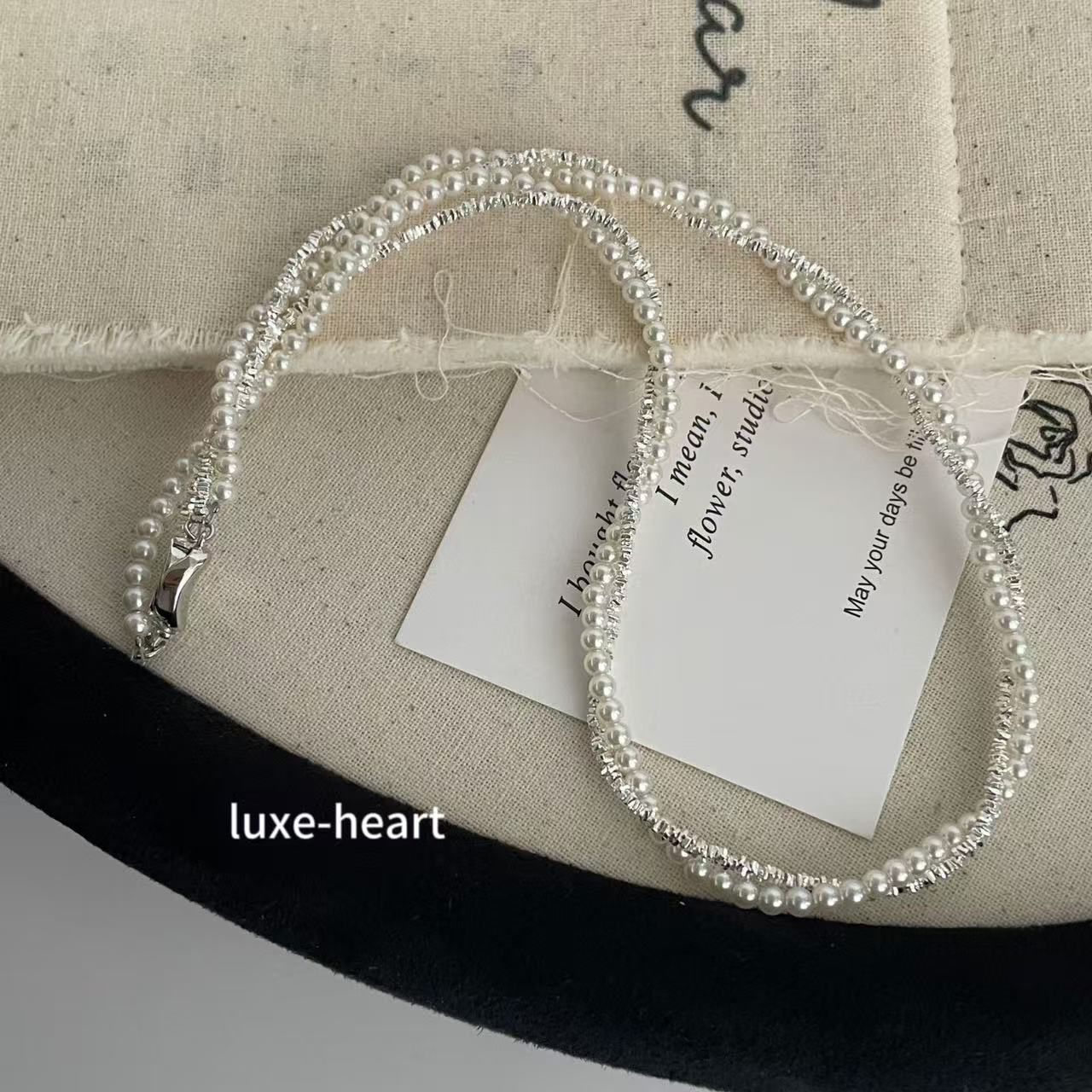 S925 Sterling Silver Double Ingot Pearl Necklace | Luxury Layered Chain for Women