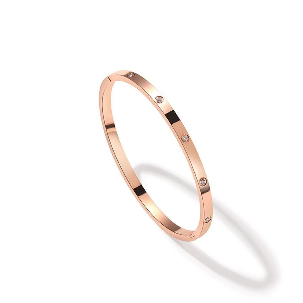 ins new fashion light luxury design simple titanium steel bracelet