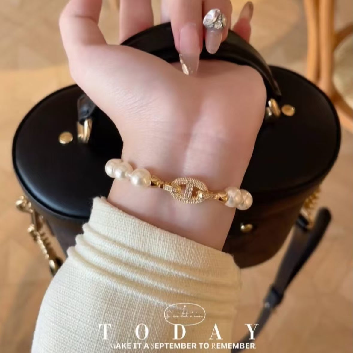 Light Luxury Pearl Bracelet - Champagne Bracelet, Elegant Women's Jewelry Gift
