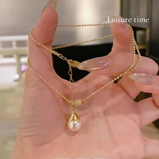 Shijia Elegant Pearl Necklace – Light Luxury Unique Design for Women | High-End Jewelry Gift